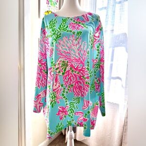 Rezobay Resort Luxury Wear Vibrant Plus Size Beachy Vacay Top NWT